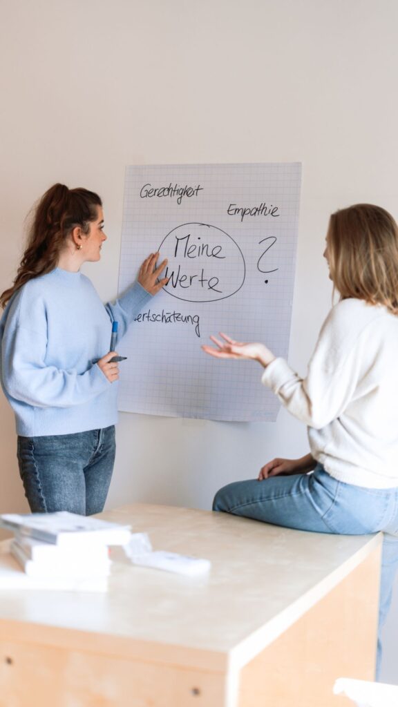 Coaching-Gespräch in ruhiger Atmosphäre, ganzheitliches Coaching für Hochsensibilität